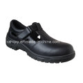 Sandalia cuero completo liso estilo zapatos de seguridad (HQ01031)